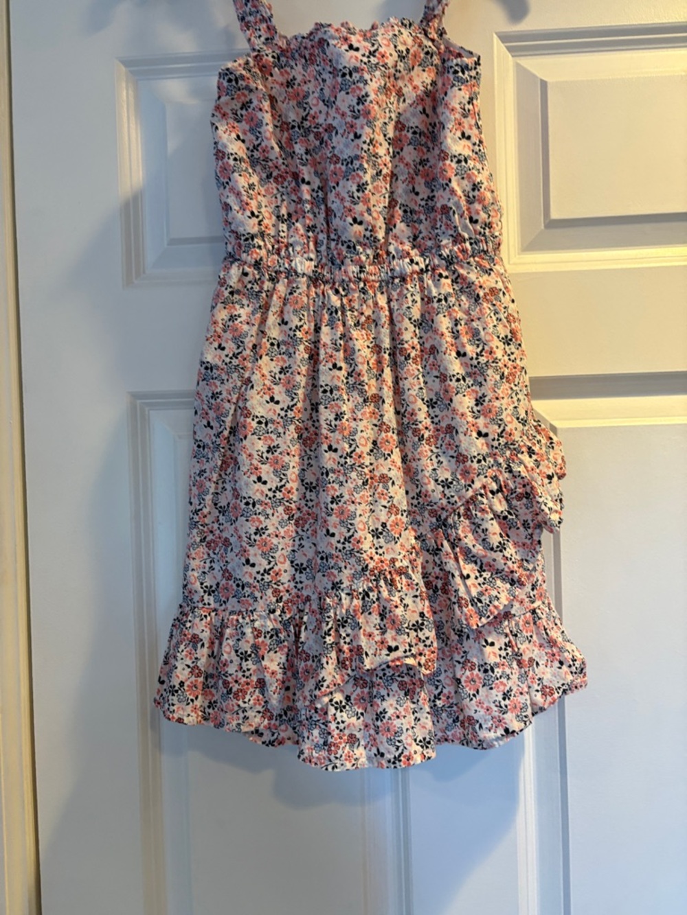 Girls Floral Janie & Jack Pink Sundress with Ruffle Hem - Picture 2 of 4